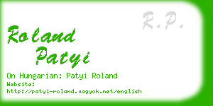 roland patyi business card